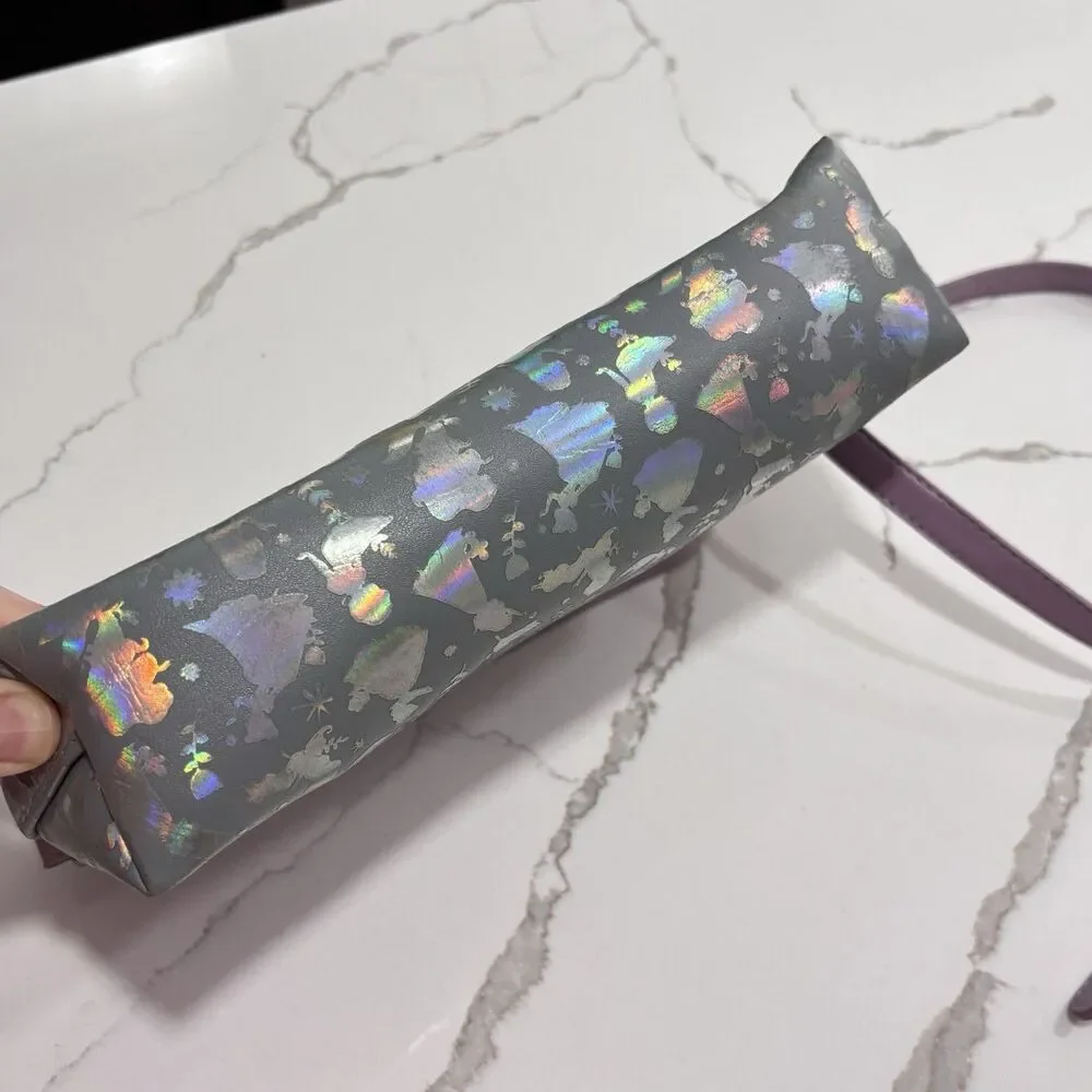 Disney Princess Purple Lilac Iridescent Holographic Foil Crossbody Bag GUC